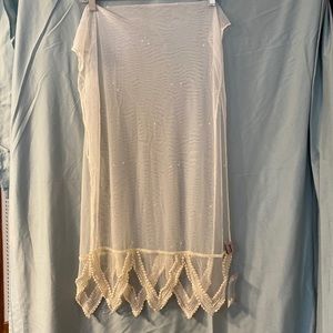 Vintage beaded ivory scarf.